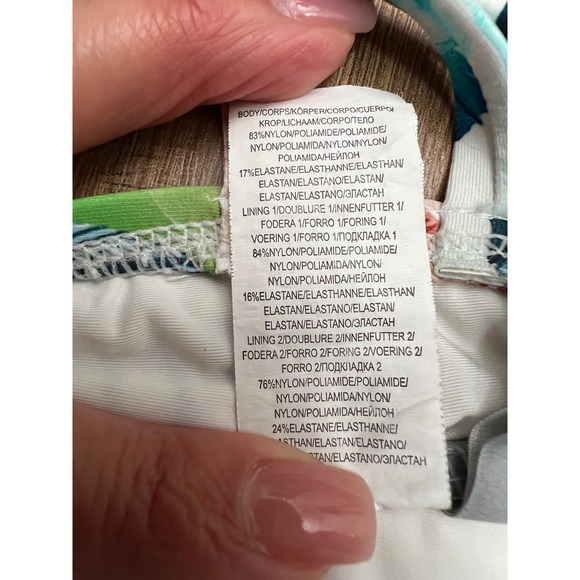 La Blanca Tropical Print Swimsuit 83% Nylon 17% Elastane Size‎ 14 - Picture 8 of 10